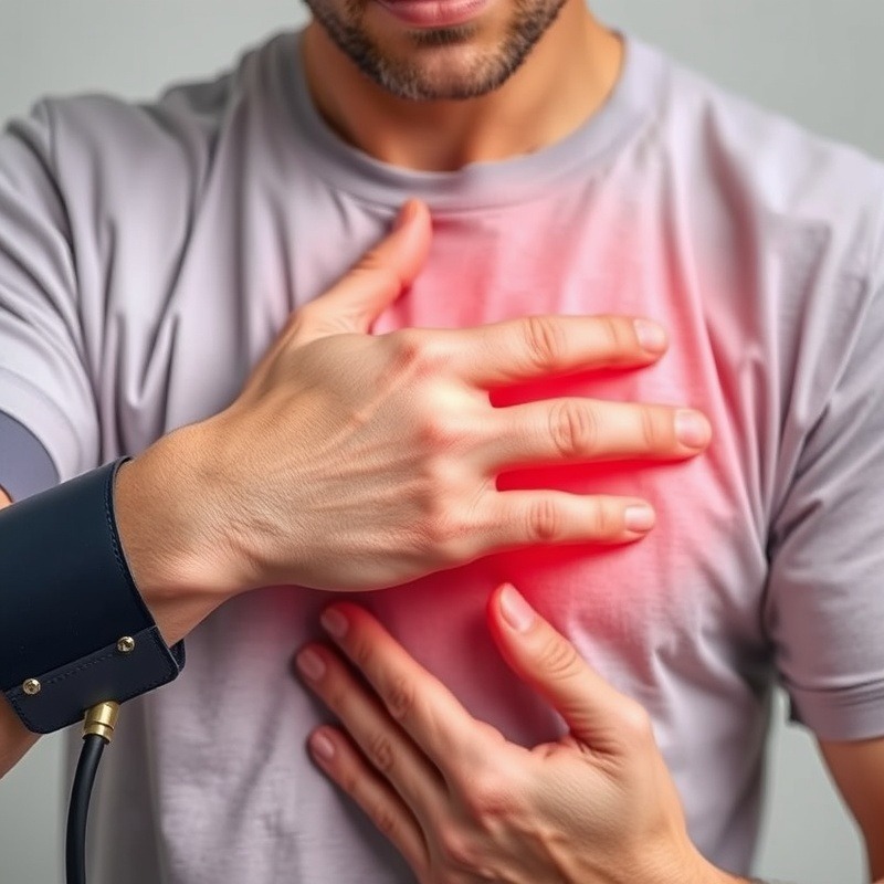Health risks of untreated high blood pressure leading to heart attack.