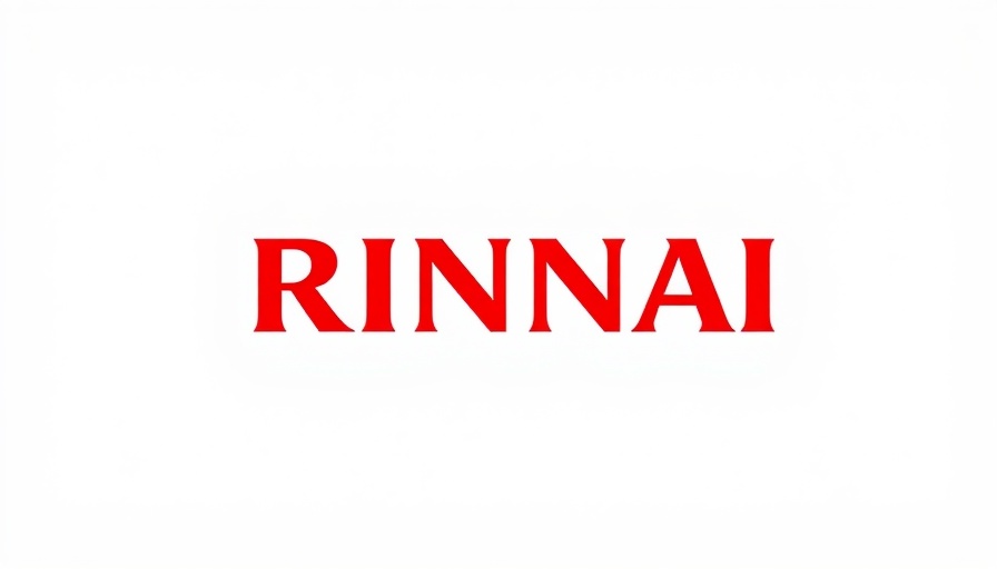 Rinnai logo in bold red lettering.