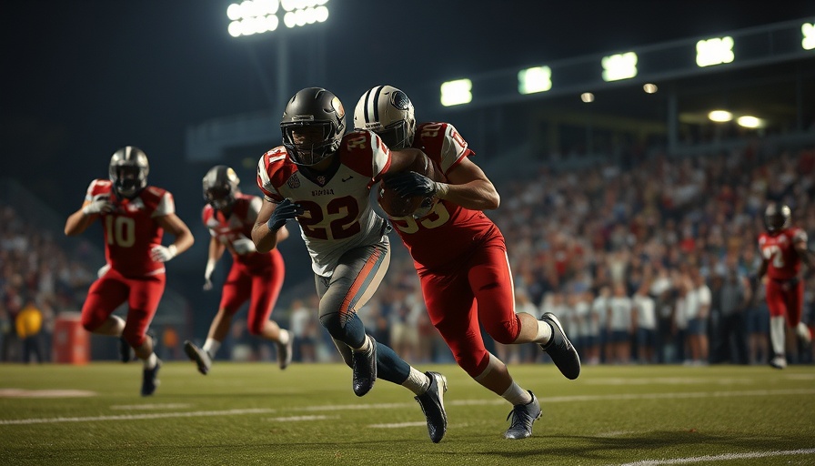 Intense football match highlighting Orange County rankings