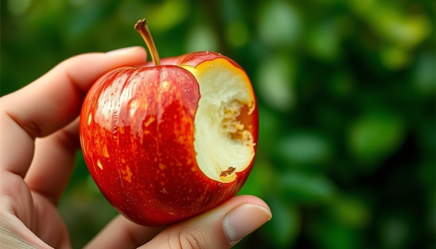 Signs squirrels are digging in your yard: half-eaten apple.