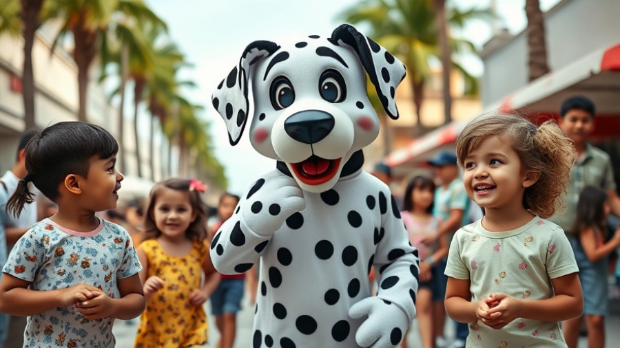 Huntington Beach Fire Department event with children and mascot