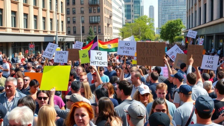 Protesters gather for No Kings protests in Long Beach.