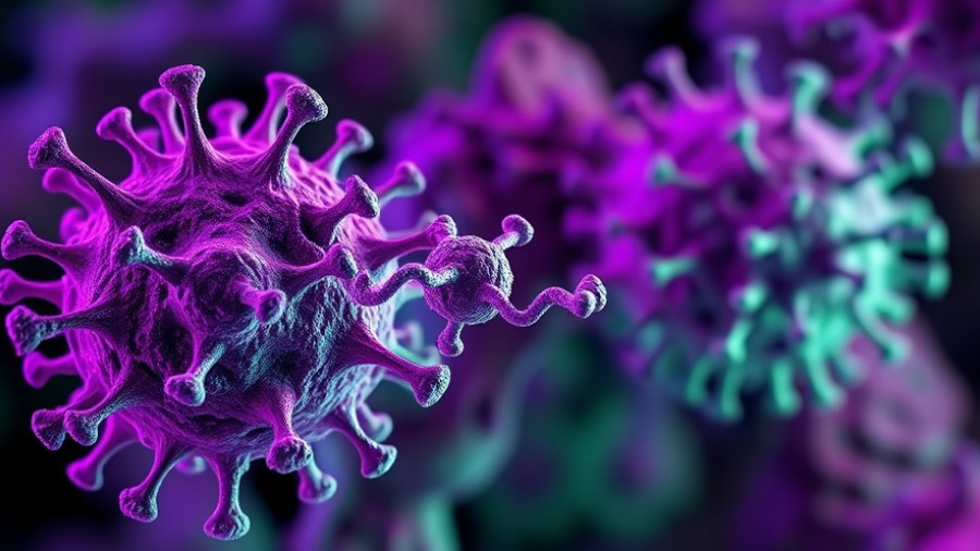 3D illustration of Trastuzumab Deruxtecan treating HER2-positive cancer cells.