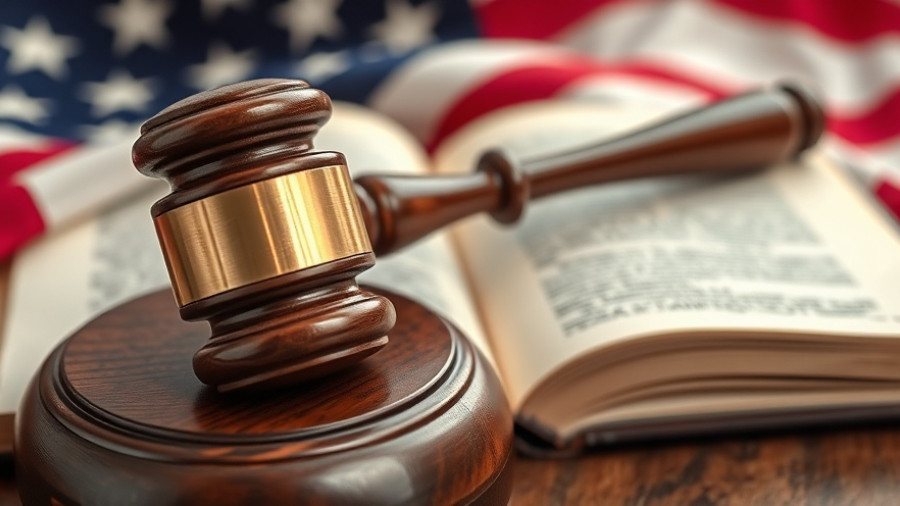 Gavel on law book, symbolizing Huntington Beach voter ID law implications.