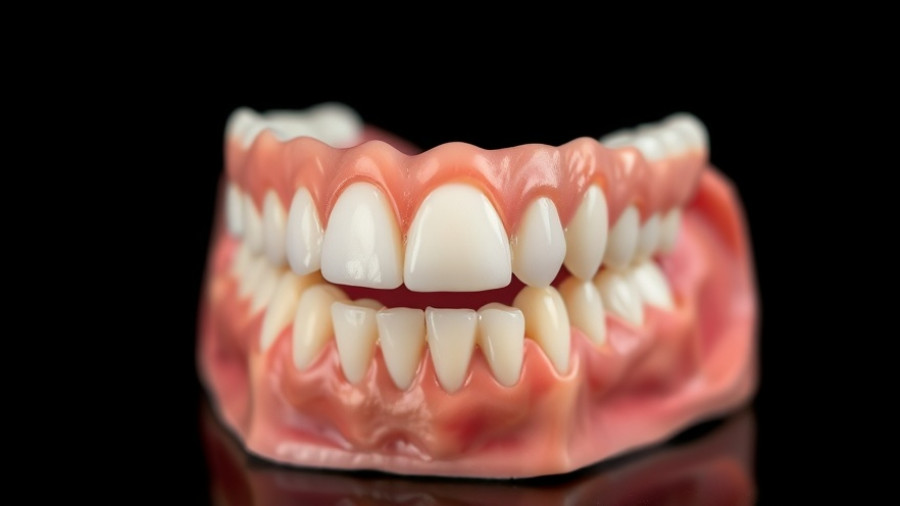 Detailed close-up of human teeth and gums related to gum disease and brain health risks.