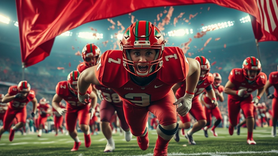 CIF-SS Football Playoff Pairings team charging onto field.