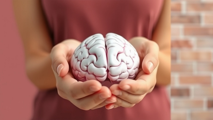 Hands gently holding a paper brain illustration for Medicare mental health screenings.