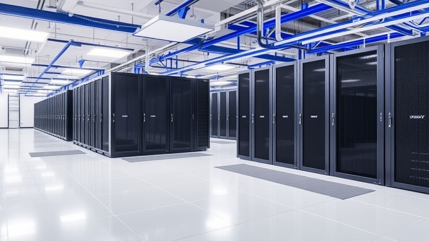 Next-gen data center cooling showcasing energy efficiency with smart technology and plumbing upgrades.