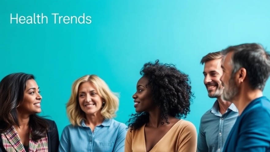 Diverse individuals discuss health trends, showcasing healthcare innovation insights.