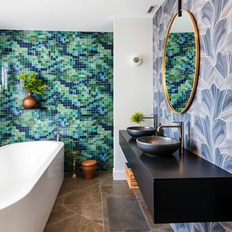 Award seal for plumbing excellence with modern fixtures