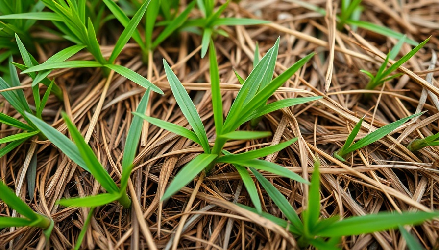 Close-up of doveweed for identification over dry grass.
