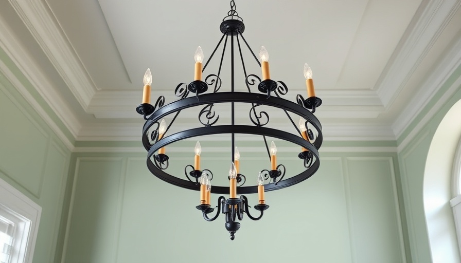 Elegant chandelier styles with iron double-ring design.