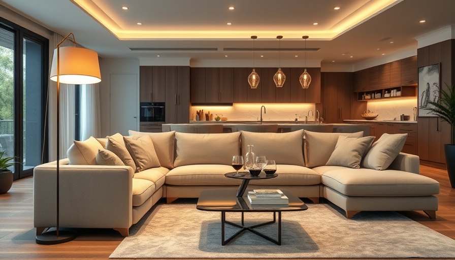 Modern living room with lighting conversion kits