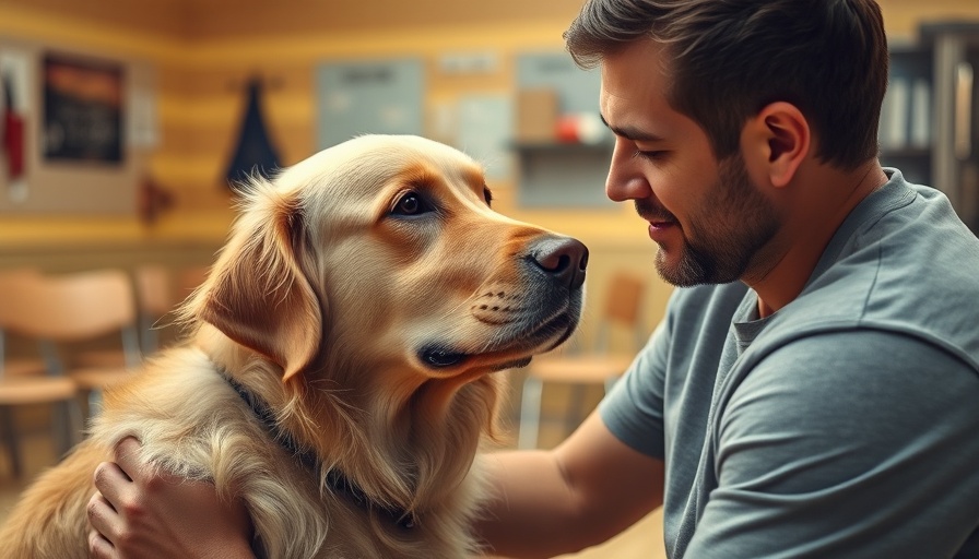 Juvenile Hall dog training session with calm golden retriever.