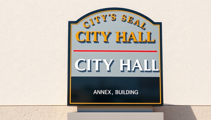 City of Seal Beach Old City Hall Annex Building sign related to Housing Element Update.