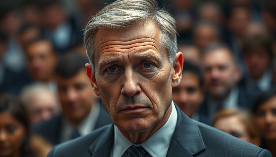 Serious man in a suit, blurred background, photorealistic portrait