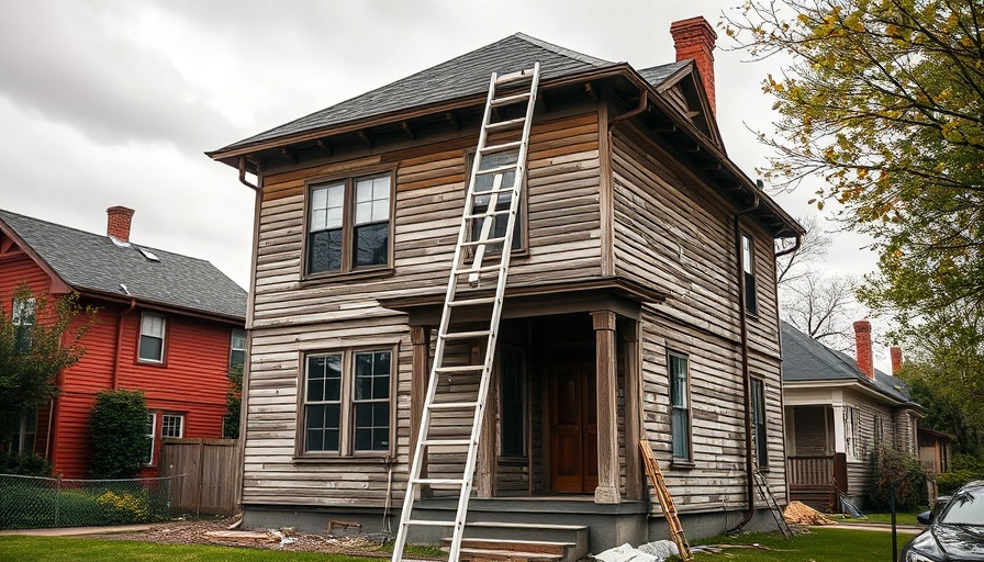 Historic house under renovation, illustrating heat loss potential.
