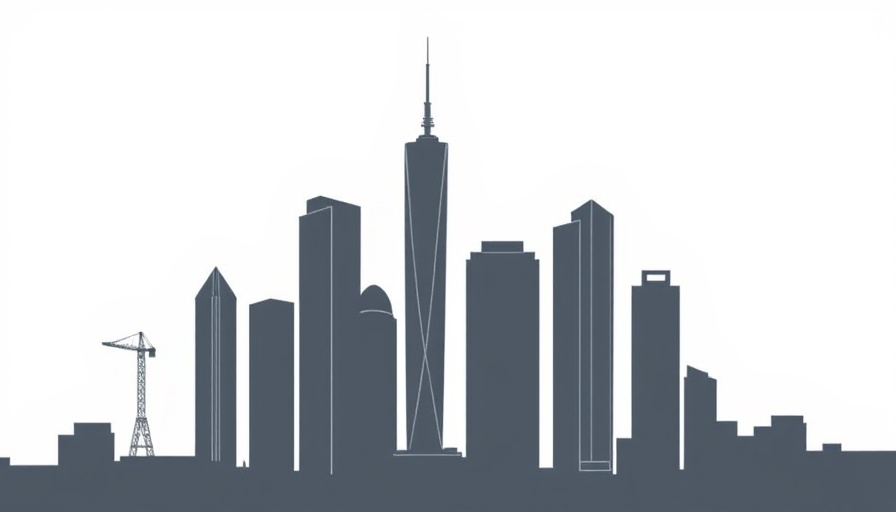 Illustration of high-rise buildings silhouette, Building Safety Regulator theme