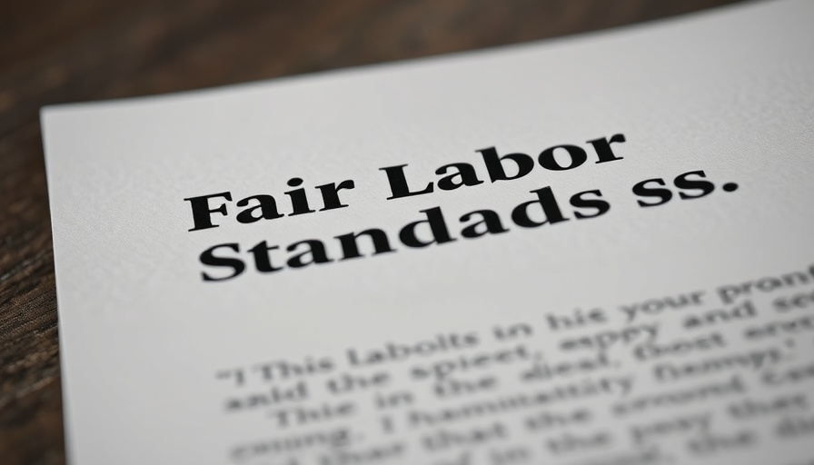 Close-up of Fair Labor Standards Act text on paper.