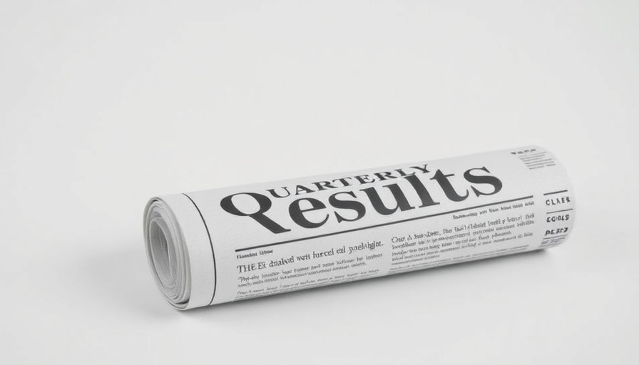 Rolled newspaper with 'Quarterly Results', representing AECOM federal budget scrutiny
