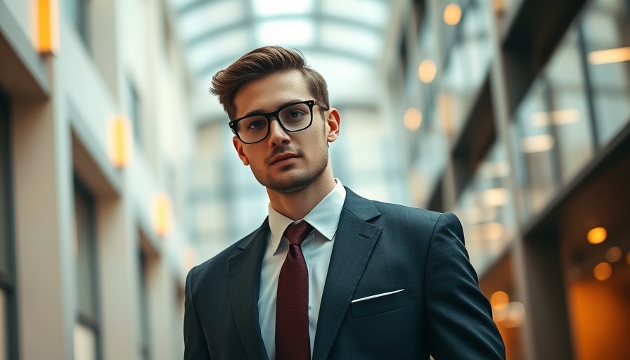 Elegant portrait of a young man in a formal setting, Orange County Community.