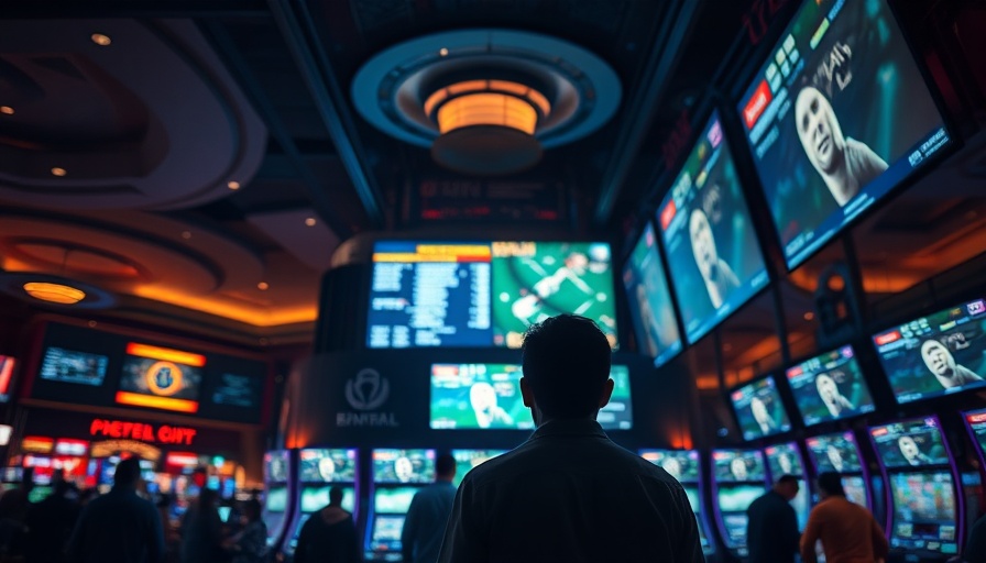 Sports betting area with digital screens displaying bets, SEO: Sports Betting Taxes.