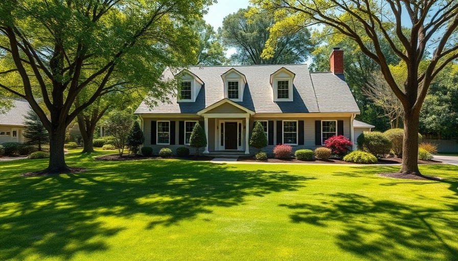Well-maintained lawn in front of a suburban house in Akron.