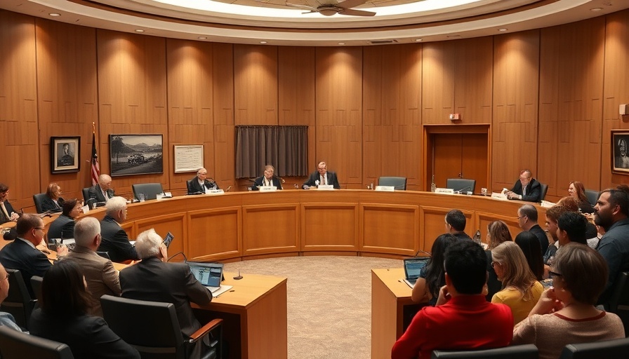 Huntington Beach city attorney appointment meeting, officials at desk.