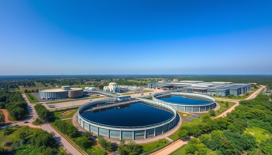 Aerial view of water facility showcasing EPA Water Infrastructure Funding.