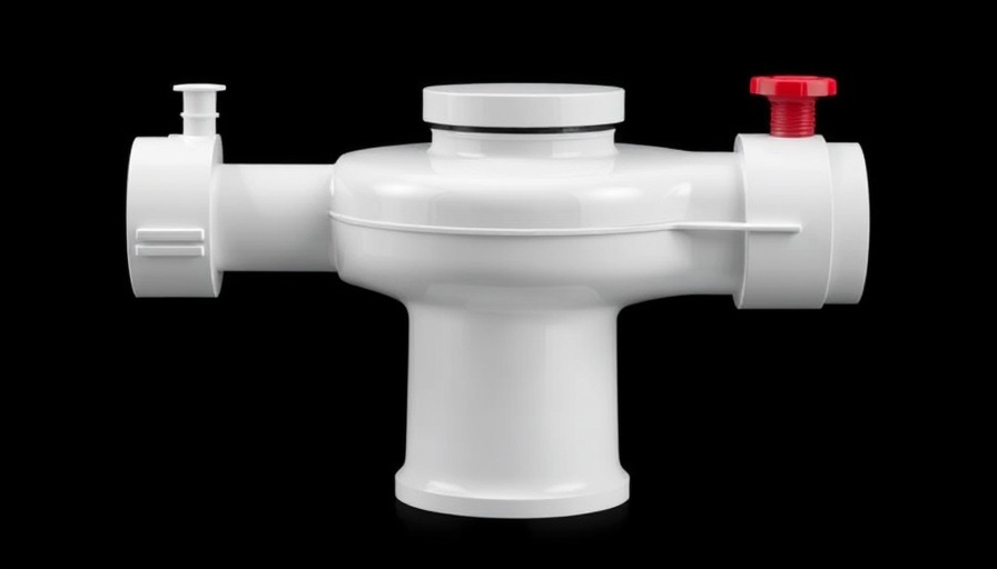 Combat P-Trap showcasing sleek design with red valve