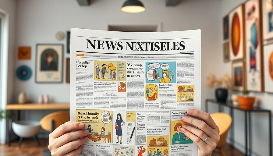 Orange County Community News newspaper front page with colorful art background.