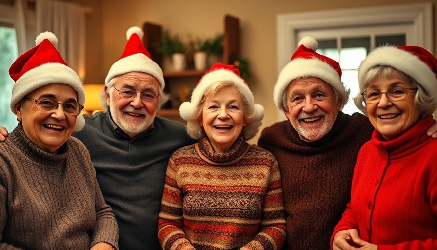 Joyful seniors celebrating the holidays together, showcasing ways to care.