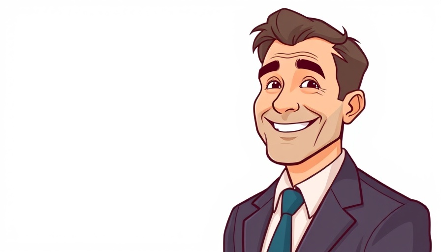 Illustration of smiling man, challenges in senior living 2025.