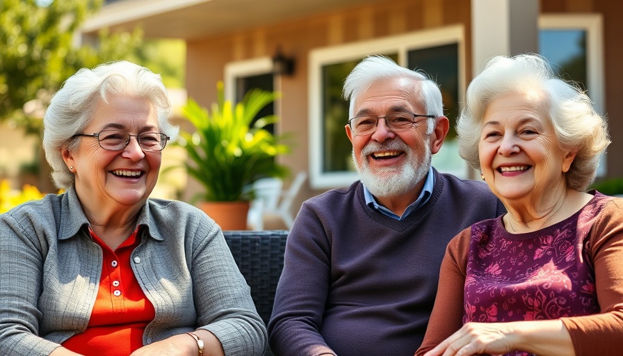 Smiling seniors enjoying their time outdoors at affordable senior living.