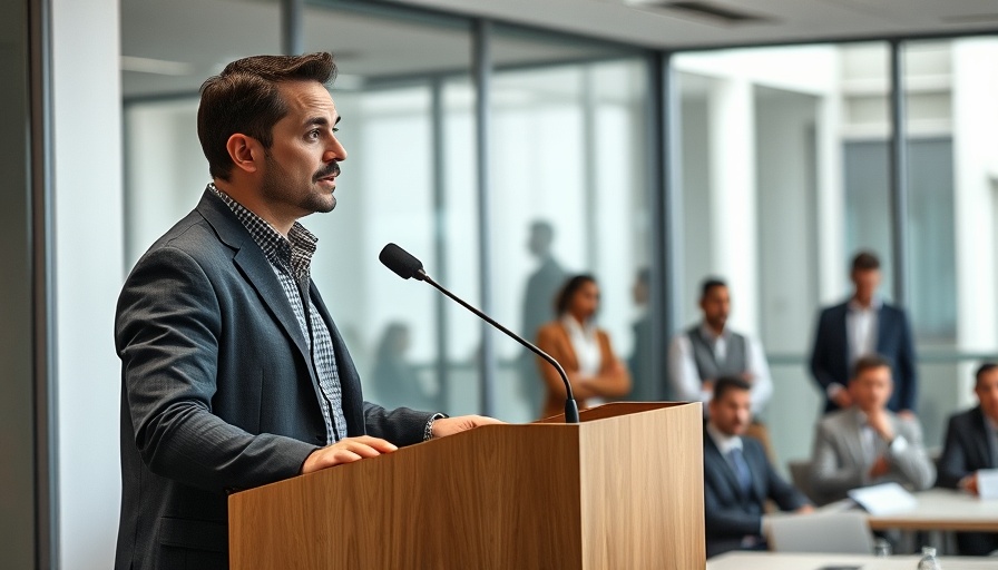 Man speaks passionately at podium during meeting, Chris Kluwe Fired MAGA Protest.