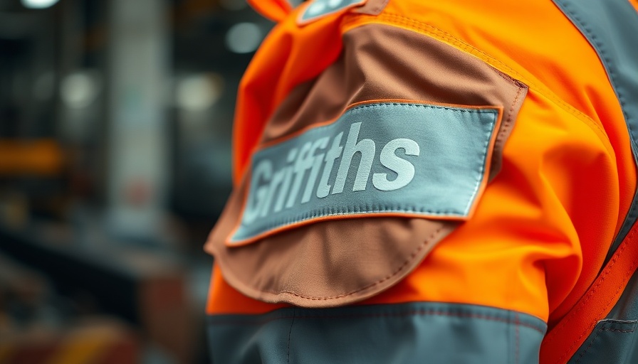Alun Griffiths reflective workwear with close-up view.