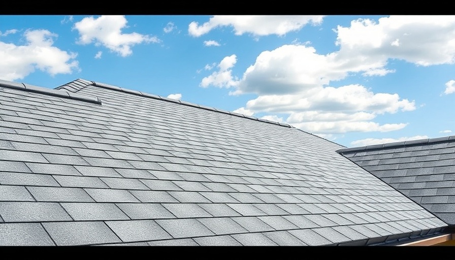 New roof installation with grey shingles under blue sky