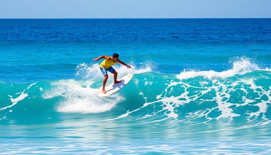 Surfer catching a wave, surfing Costa Rica.