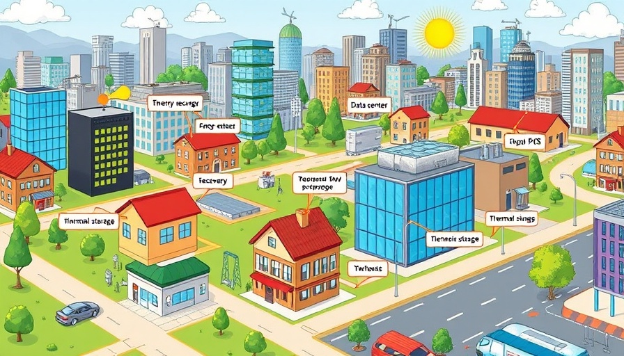 Illustration of Thermal Energy Networks with various labeled systems and buildings.