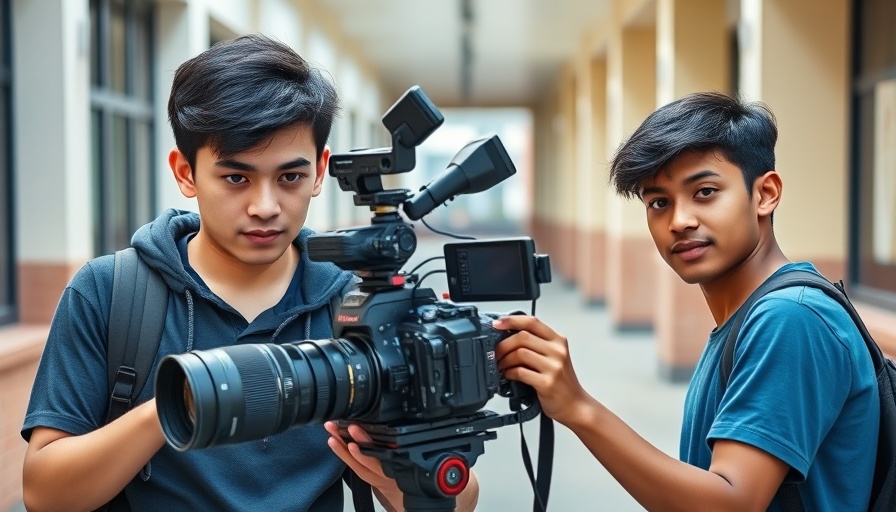 Young men filming for Run Seal Beach grant process.