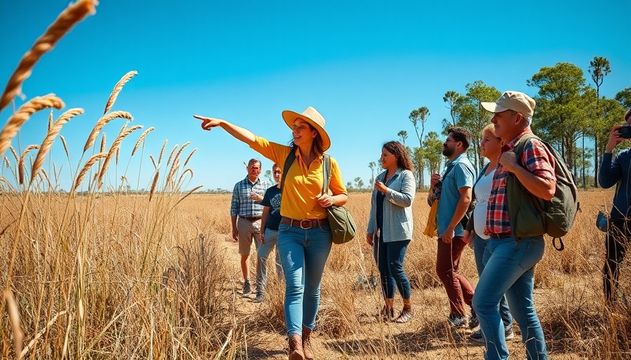 Group exploring dry wetlands, Seal Beach restoration