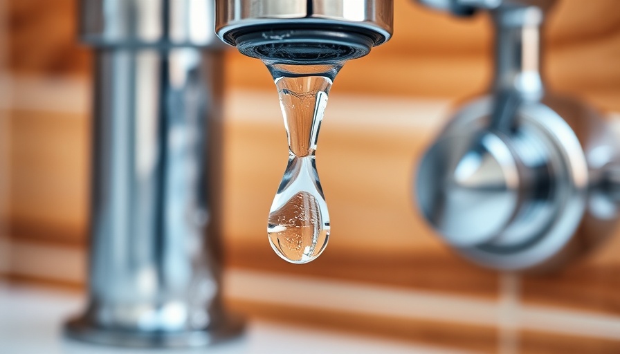 Close-up of a chrome faucet with water droplet, replace bathtub faucet stem.
