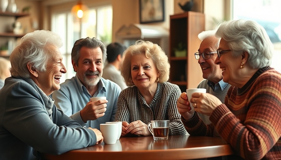 Social trivia for seniors gathering at a lively cafe.