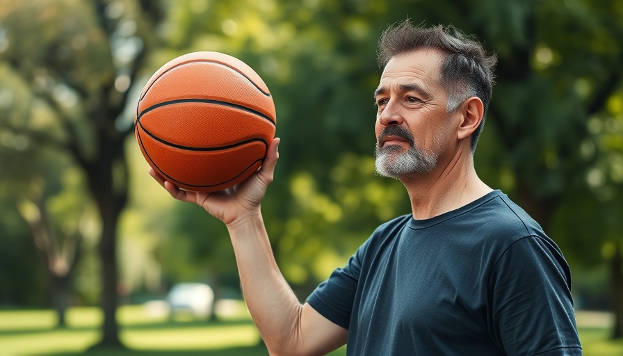 NJ FamilyCare for Seniors: Man with basketball reflecting in park.
