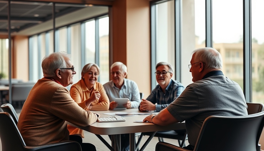 Seniors discussing in a conference room, Recruitment and Advisory Committee for Seniors.