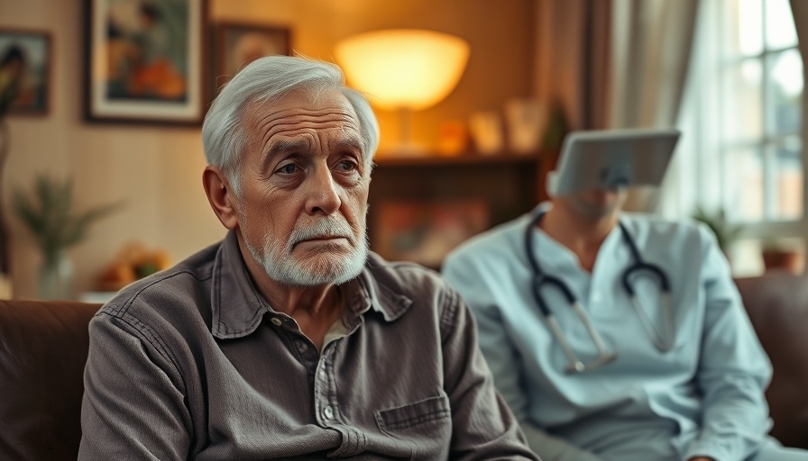 Elderly man concerned about staffing cuts healthcare for seniors