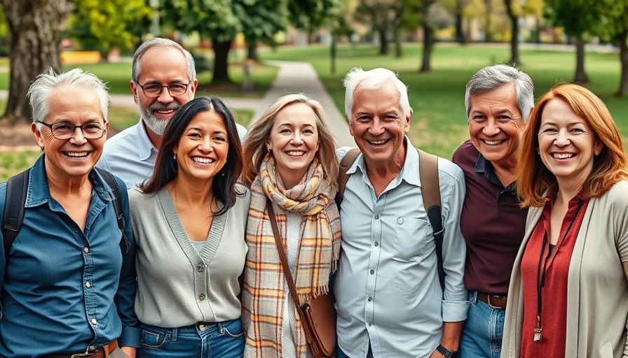 Group of people enjoying time outdoors representing rural healthcare.