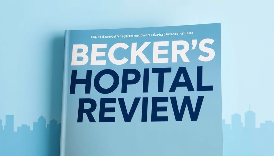 Magazine cover featuring Becker's Hospital Review, emphasizes healthcare innovation.