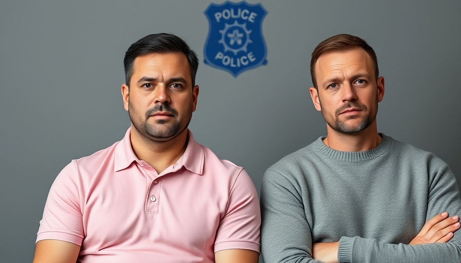 Devon housing bribery scandal police photo with two men.