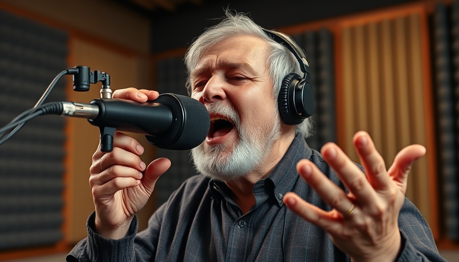 Walter Day pursuing dreams at any age in a recording studio.
